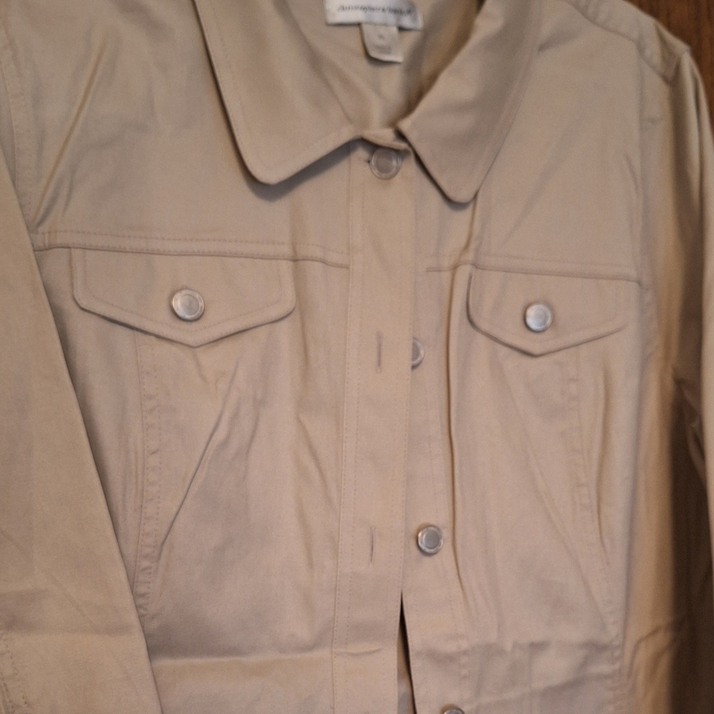 Christopher & Banks Khaki Collared Shirt Christopher & Banks - Picture 3 of 4